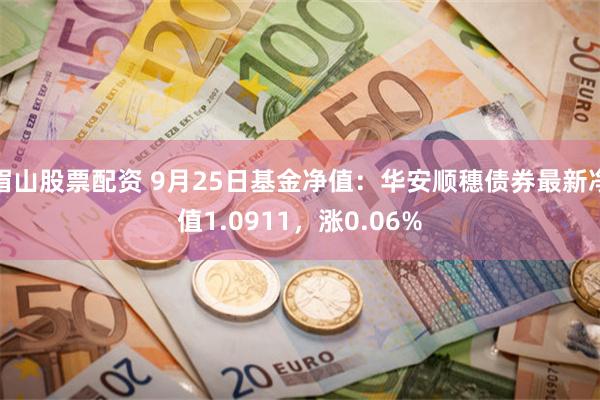 眉山股票配资 9月25日基金净值：华安顺穗债券最新净值1.0911，涨0.06%